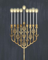 Golden Hanukkah II Framed Print