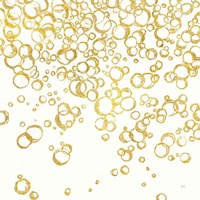 Gold Bubbles I Framed Print