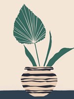 Dancing Vase With Palm I Framed Print