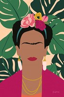 Frida Kahlo I Palms No Distress Framed Print