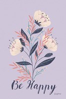 Modern Floral I Lilac Framed Print