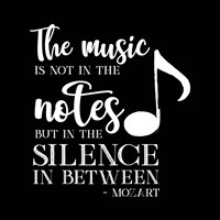 Moved by Music black II-Mozart Framed Print
