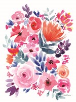 Vibrant Flowers I Framed Print