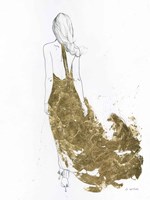 Gold Dress II Framed Print