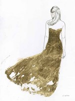 Gold Dress I Framed Print