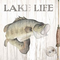 Lake Fishing II Framed Print