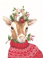 Christmas Goat Framed Print