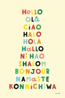 Language of Hellos Yellow Framed Print