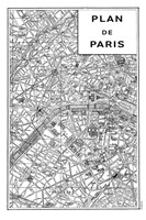 Inverted Paris Map Framed Print