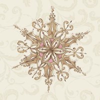 Elegant Season Snowflake I Pink Framed Print