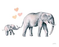 Elephant Love Framed Print