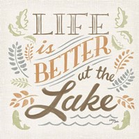 Lake Life I Green Framed Print