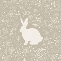 Floral Rabbit Framed Print