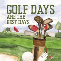 Golf Days II-Best Days Framed Print