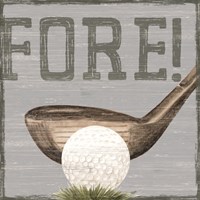 Golf Days neutral V-Fore! Framed Print