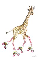 Giraffe Joy Ride II No Balloons Framed Print