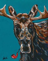 Spy Animals II-Mystery Moose Framed Print