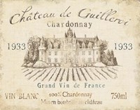 French Wine Label IV Cream Framed Print