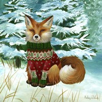 Winterscape II-Fox Framed Print