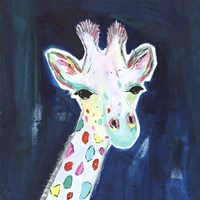Tie Dye Giraffe Framed Print