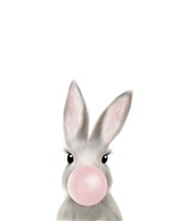 Bunny Bubble Gum Framed Print