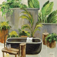 Tropical Bath I Framed Print