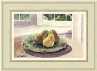 Still Life with Pears in a Sunny Window Fine Art Print