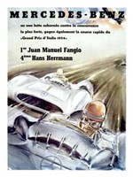 Mercedez Benz, Italian Grand Prix, 1954 Fine Art Print