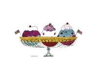 Ice Cream Dessert, c.1959 (3 scoop) Fine Art Print