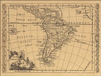 South America, 1802 Framed Print