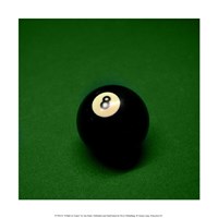 8 Ball on Green Framed Print