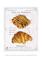 Pain au Chocolat et Croissant Framed Print