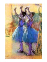 Two Blue Dancers Framed Print