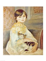 Julie Manet with Cat, 1887 Framed Print