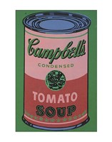 Colored Campbell's Soup Can, 1965 (red & green) Framed Print