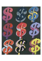 $9, 1982 (on black) Framed Print