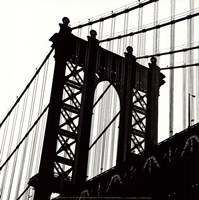 Manhattan Bridge Silhouette (detail) Fine Art Print