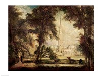 Salisbury Cathedral from the Bishop's Grounds, c.1822-23 Fine Art Print