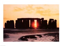 Stonehenge, Winter Solstice Framed Print