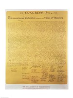 Declaration of Independence of the 13 United States of America of 1776 Framed Print