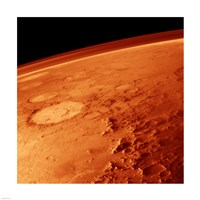 Smiley Face Crater on Mars Framed Print