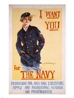 I Want You for the Navy Framed Print