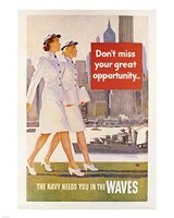 Waves Recruiting Poster Framed Print