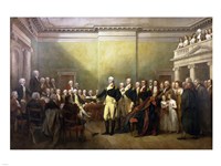 General George Washington Resigning His Commission Framed Print
