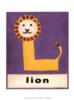 L is for Lion Framed Print