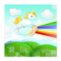 Rainbow Guide Unicorn Framed Print