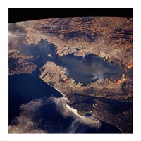 San Francisco taken from space by shuttle columbia Framed Print