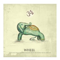 Elephant Yoga, Wheel Pose Framed Print