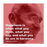 Gandhi - Happiness Quote Framed Print