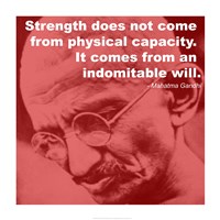 Gandhi - Strength Quote Framed Print